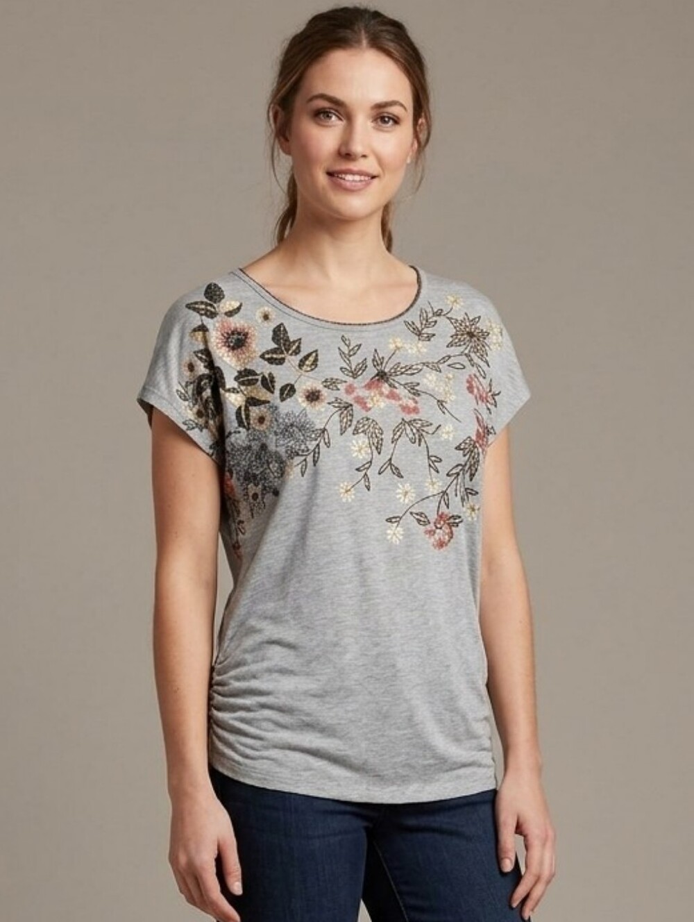 Metallic Floral Top